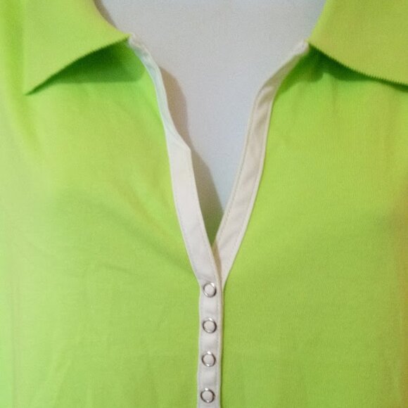 ---  Lime Green Polo Shirt 22 Wide - Picture 2 of 4